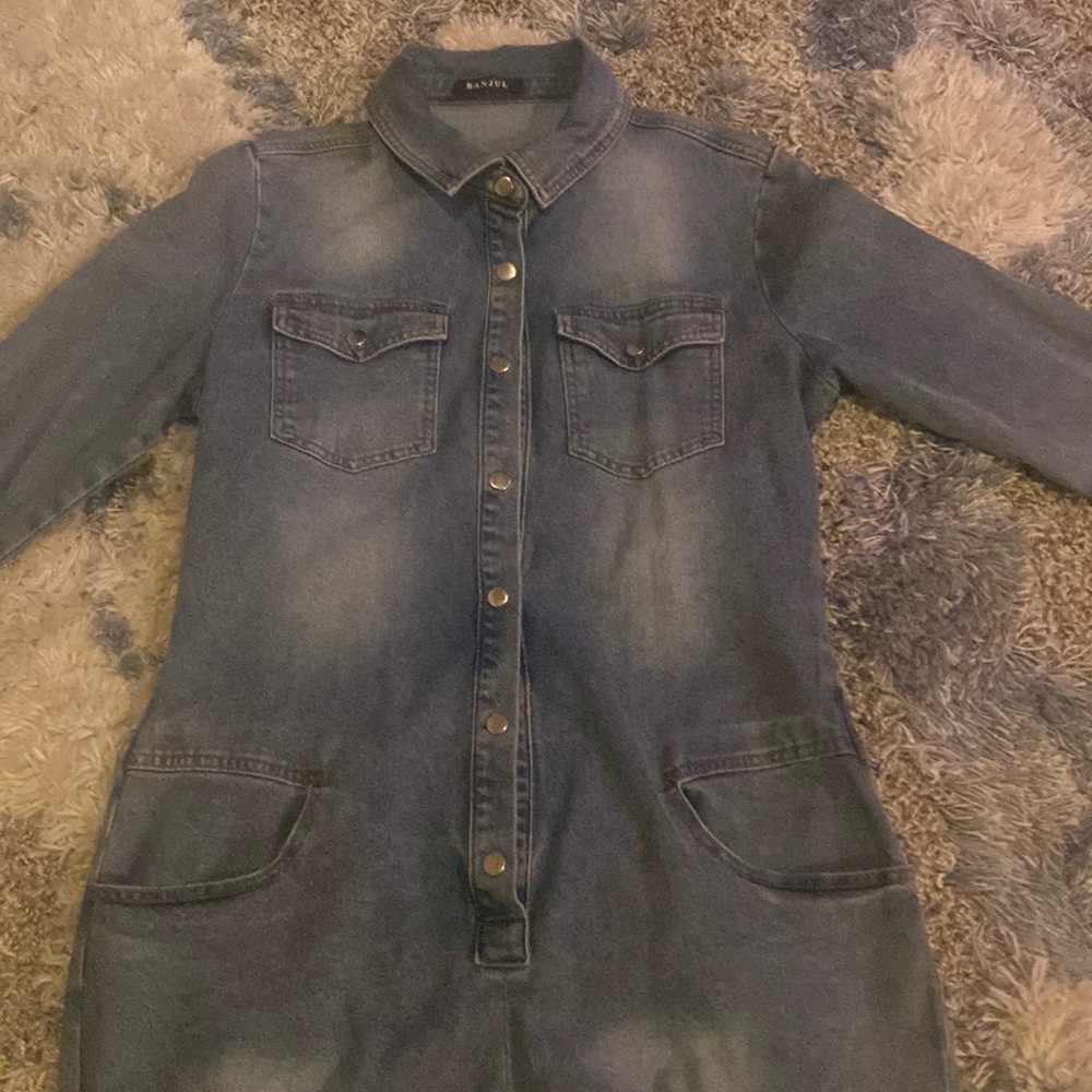 Jean shorts jumper